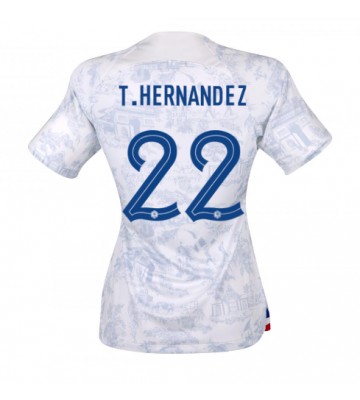 Frankrig Theo Hernandez #22 Udebanetrøje Dame VM 2022 Kort ærmer
